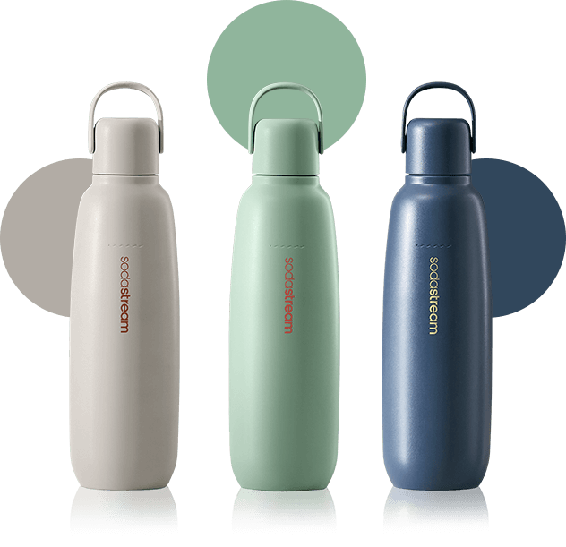 Sodastream butelka granatowa, beżowa, miętowa