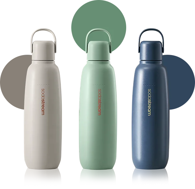 Sodastream butelka granatowa, beżowa, miętowa